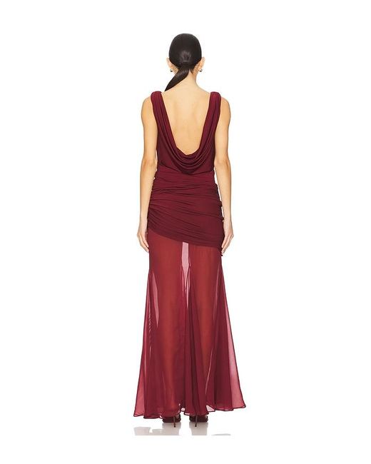 L'academie Red 'Academie Enoa Midi Dress