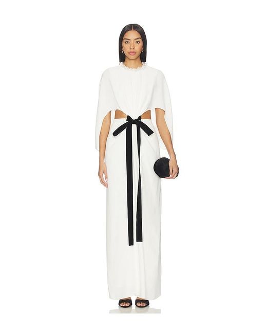 Jonathan Simkhai White Annette Cape Gown