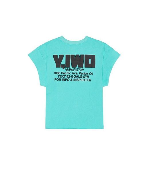 Y,IWO Blue Think Big Cap Sleeve Tee for men