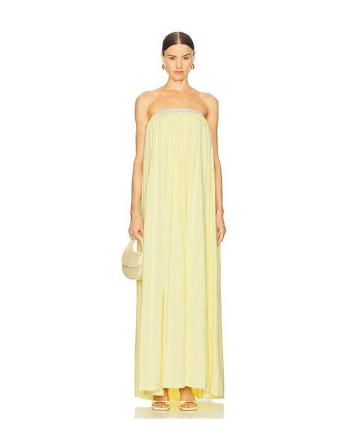 ROWEN ROSE White Trägerloses Maxikleid