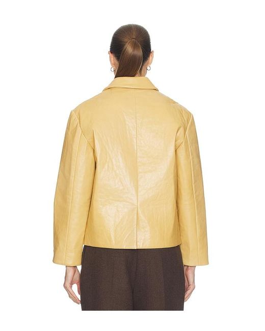 Helsa Natural Puffy Leather Jacket