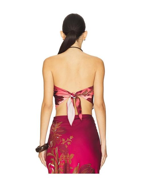 Rococo Sand Red Scarf Top