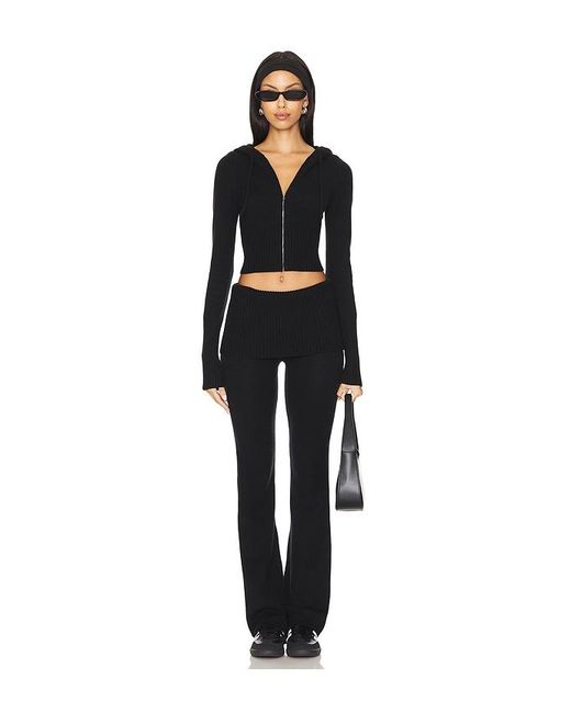Frankie's Bikinis Black Aimee Cloud Knit Pant