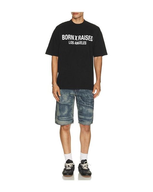 Camiseta Headline En Color Negro Talla (También En M, Xl/1X, Xxl/2X) Born X Raised de hombre de color Black