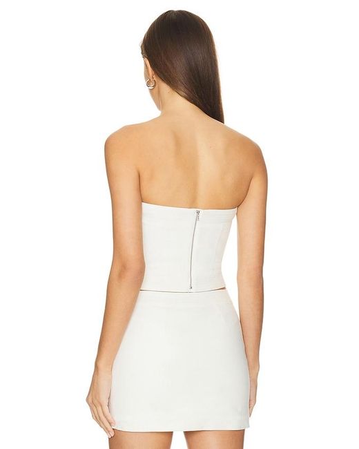 MAJORELLE White Ilena Bustier Top