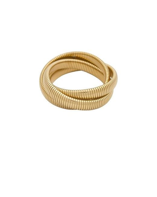 By Adina Eden Metallic Chunky Triple Intertwined Snake Bracelet