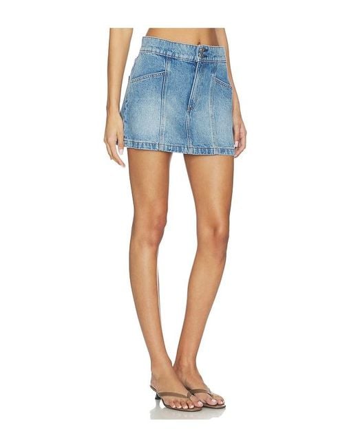 Rolla's Blue 90S Relaxed Mini Skirt