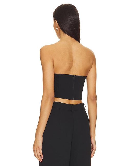Amanda Uprichard Black Sabine Crop Top