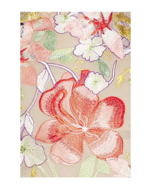 Bronx and Banco Multicolor Floral 3D Jasmine Maraya Strapless Mini Dress