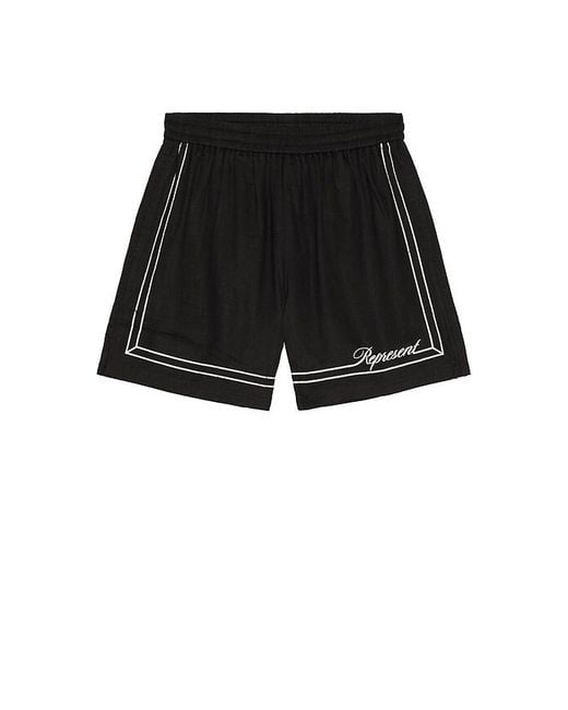 Represent Black Border Short for men