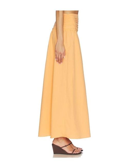Peixoto Orange Rowan Maxi Skirt