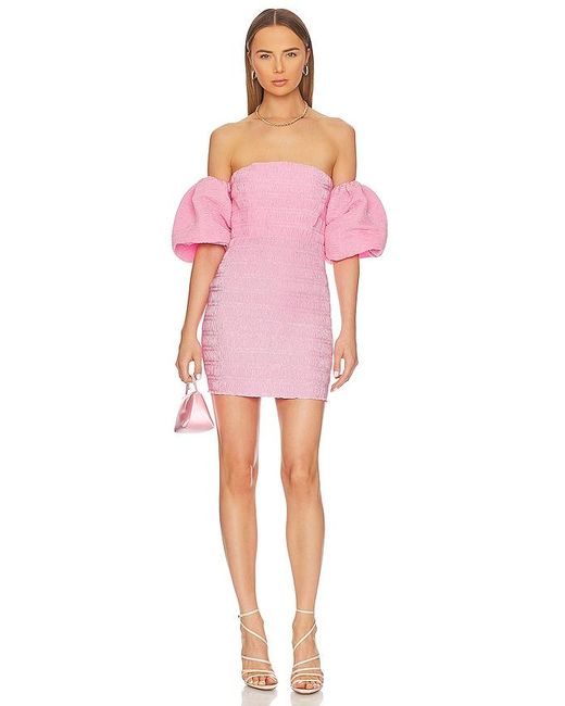 L'idée Pink Art Deco Mini Dress