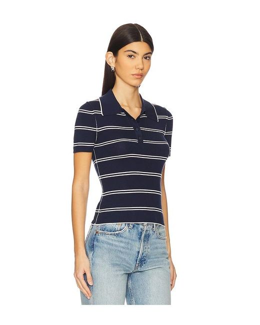 Jonathan Simkhai Blue Poloshirt Mit Kurzen Ärmeln Matty