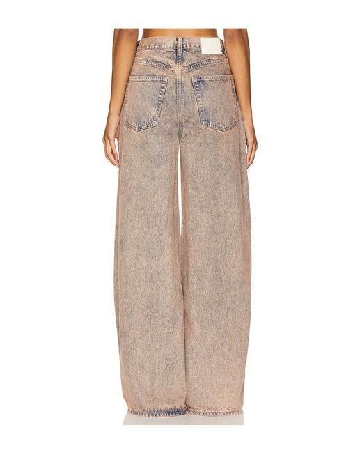 GRLFRND Natural Mid-Rise Baggy Wide Leg Jeans
