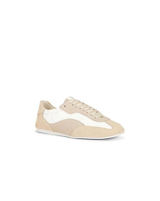 Jonathan Simkhai White Georgie Elasticized Leather Combo Sneaker