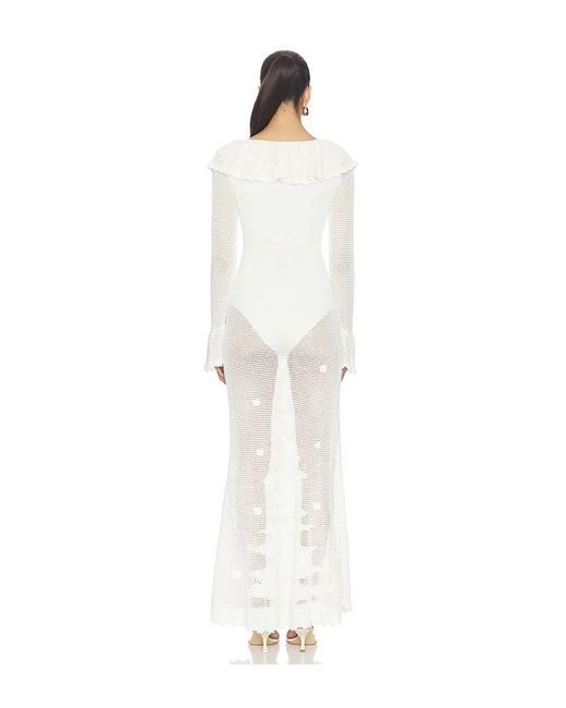 Self-Portrait White Floral Crochet Dress