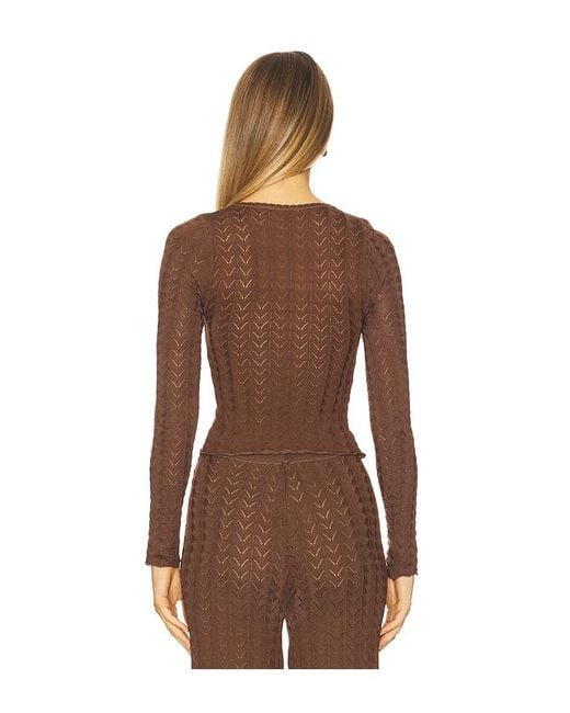 AZULU Brown Marlowe Top
