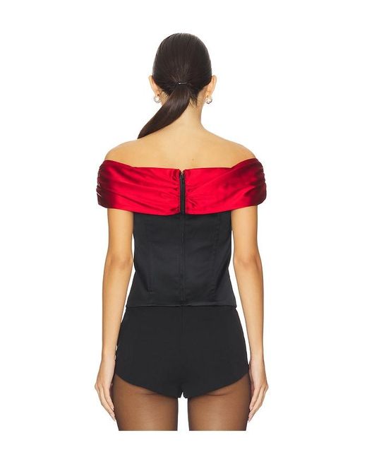 MAJORELLE Red Nuria Top