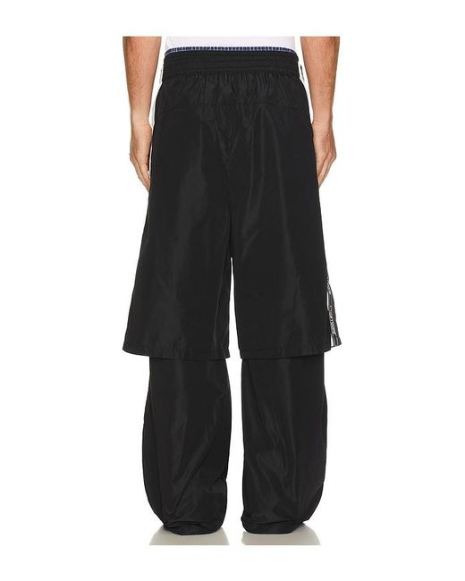we11done Black Triple Layered Track Pants for men