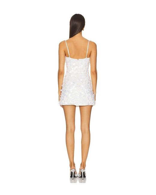 Lovers + Friends White Bijou Beaded Mini Dress