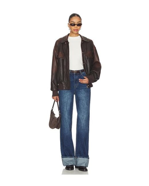 superdown Blue Lulu Cuffed Jean