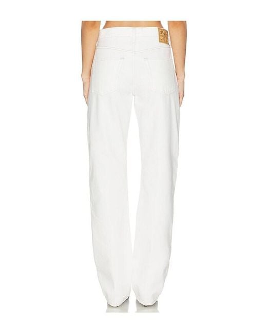 Polo Ralph Lauren White Rigid Denim Standard Straight Pants
