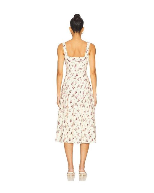 WeWoreWhat White X Revolve Corset Pleated Midi Dress