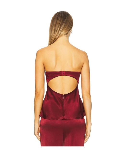 Bardot Red X Revolve Devin Satin Camisole