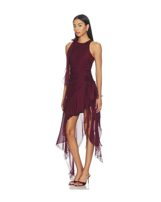 Bardot Red Ivana High Low Mini Dress
