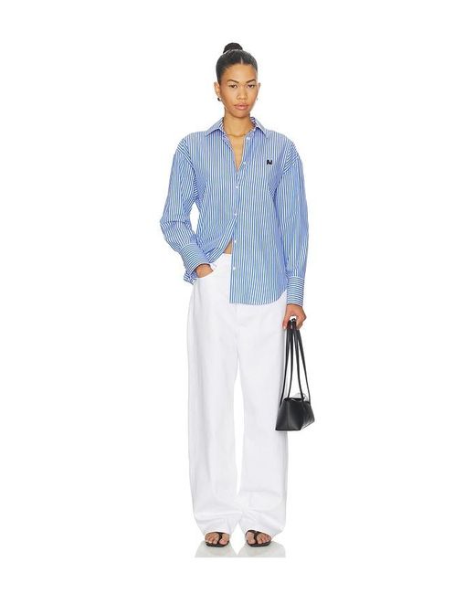 MSGM Blue Hemd Button Up