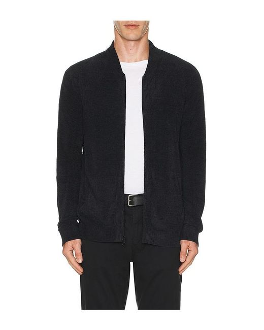 Barefoot Dreams Black Ccul Zip Front Jacket for men
