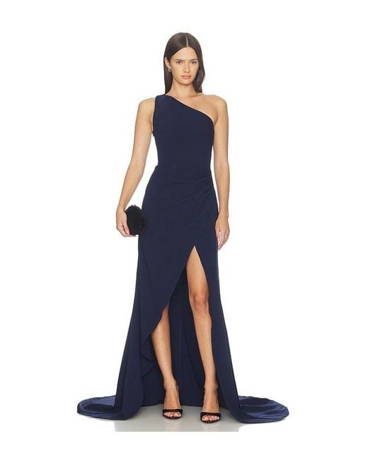Elliatt Blue Leonara One Shoulder Gown