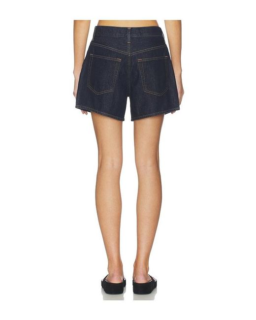 Agolde Blue Leith Oversized Shorts