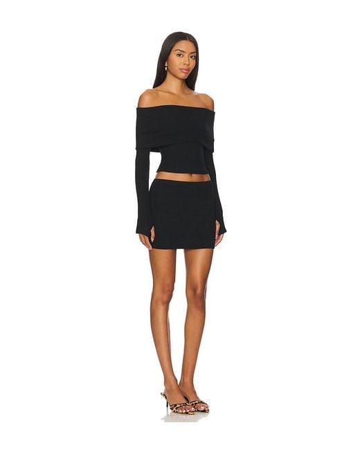 superdown Black Marks Skirt Set