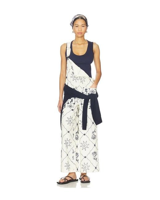 Free People White X We The Free Rising Sun Overall