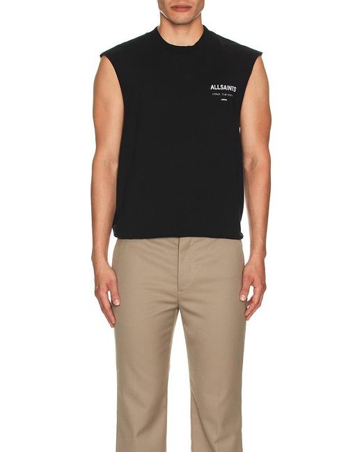 AllSaints Black Underground Sl Crew for men