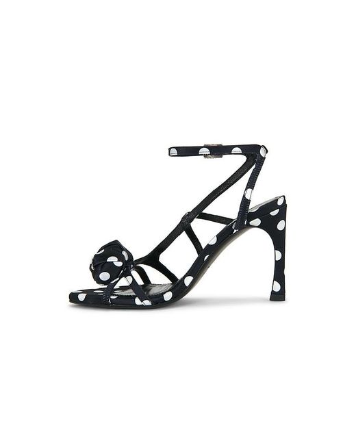 ROTATE BIRGER CHRISTENSEN Black Polka Satin Sandal