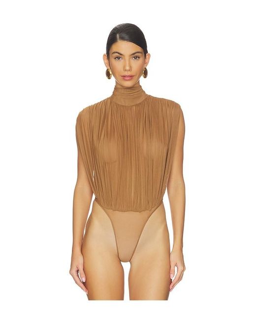 SER.O.YA Red Giulia Mesh Bodysuit