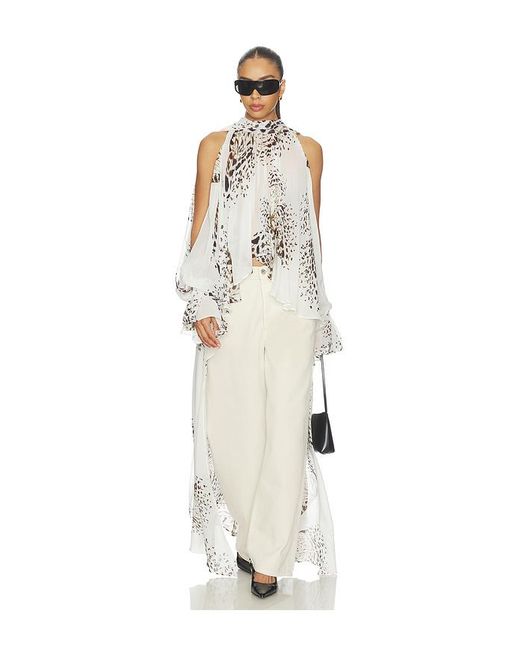 Blumarine White Hi Low Top