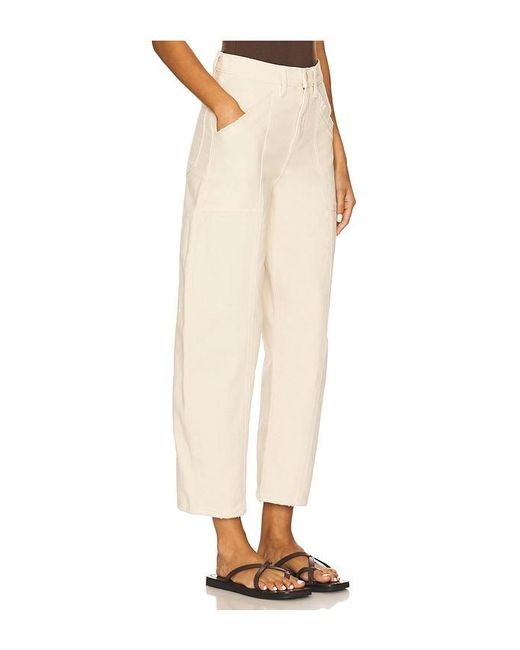 GOOD AMERICAN White Cropped Barrel Pants