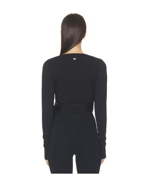 Splits59 Black Bella Ariweight Lite Wrap Top