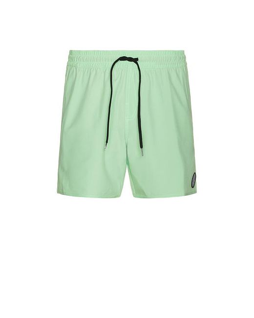 Volcom Green Lido Solid Swim Trunks for men