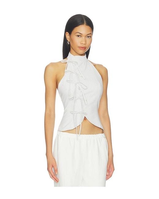 ALL THE WAYS White Shelbie Halter Top