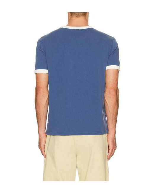 A.P.C. Blue Contrast T-Shirt for men