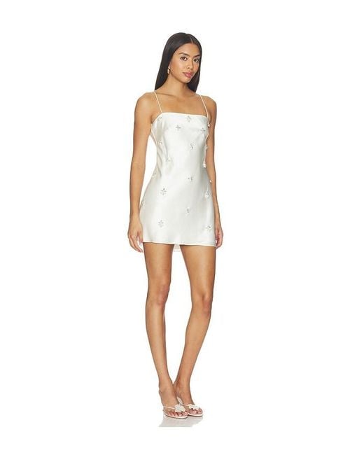 retroféte White Dotty Embellished Dress