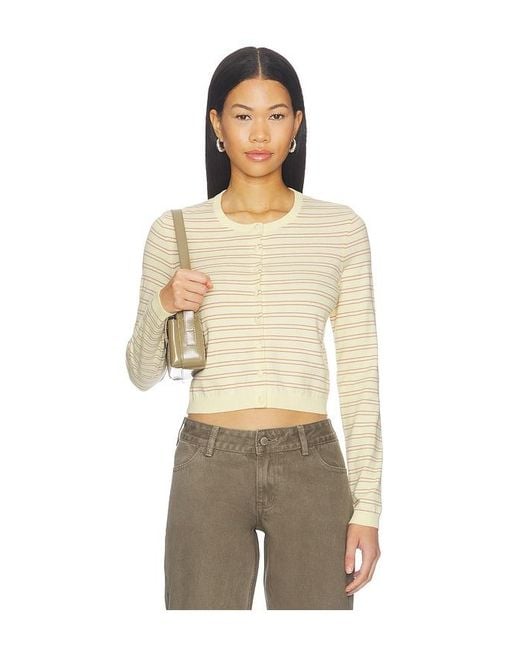 Lovers + Friends Natural Jaylin Stripe Cardigan