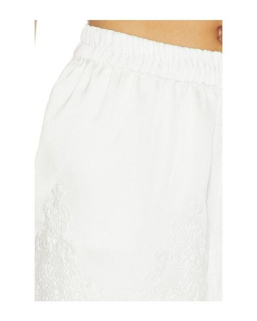 Generation Love White Lana Lace Combo Hammered Satin Shorts