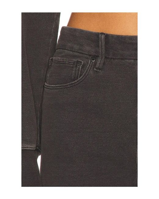 GOOD AMERICAN Black Jeanius Cropped Good Skate