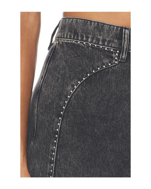 Veronica Beard Black Grant High Rise Wide Leg Jeans