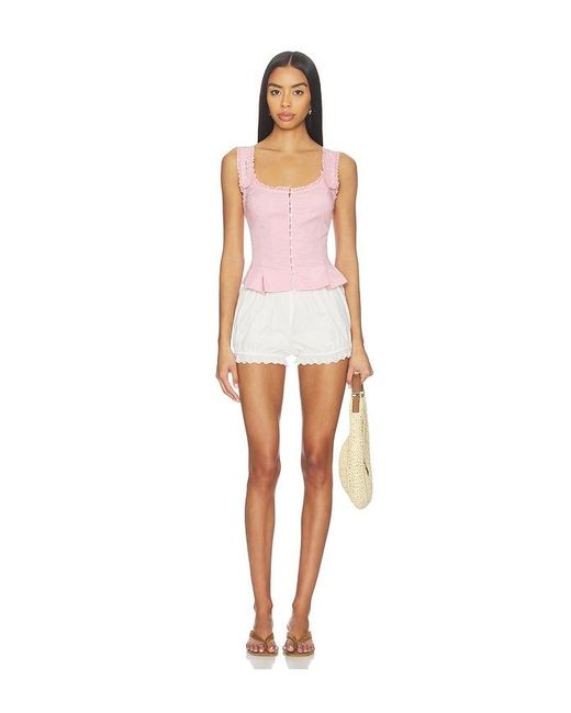 Free People White Bridgette Corset Top